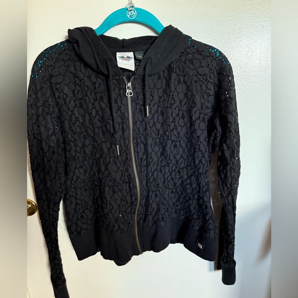 Harley-Davidson Black Lace front zip Jacket